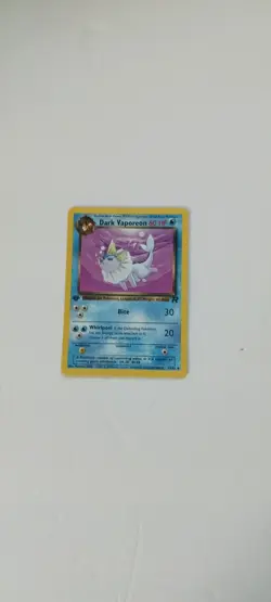 1999 2000 Team Rocket First Edition Dark Vaporeon Vintage Pokemon Card NM - Image 5