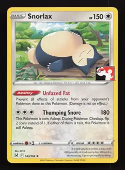 Snorlax - 143/196 Rare Prize Pack Series Cards NM 2022 - Image 1