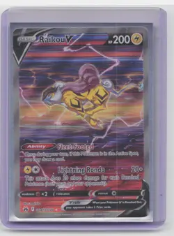 Raikou V Ultra Rare Crown Zenith: Galarian Gallery GG41/GG70 NM - Image 1