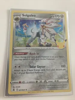 Solgaleo 021/025 - Pokemon Celebrations - Holo Rare - MINT - Image 1
