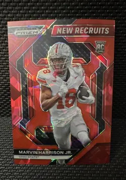 2024 Panini Prizm Draft Picks - New Recruits Marvin Harrison Jr. #NR-MHJ Red Ice - Image 1