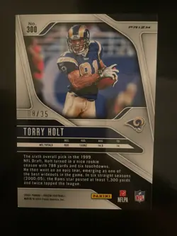 Torry Holt 2024 Panini Prizm Red Shimmer FOTL /35 Rams WR Legend - Image 2
