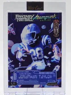 Jonathan Taylor TRUE 1/1 2026 Wild Card Fantasy Football Atompunk Colts 1 of 1 - Image 1