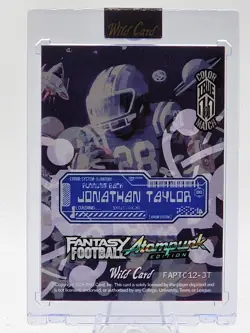 Jonathan Taylor TRUE 1/1 2026 Wild Card Fantasy Football Atompunk Colts 1 of 1 - Image 2