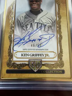 2025 Topps Gilded Collection Ken Griffey Jr. Gallery of Gold Framed Auto 46 50 - Image 2