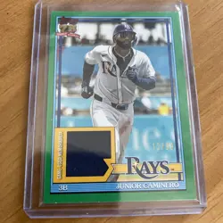 2026 Topps Series 1 Junior Caminero 1991 Topps Jersey Relic Green #'d /99 - Image 1