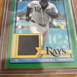 2026 Topps Series 1 Junior Caminero 1991 Topps Jersey Relic Green #'d /99 - Image 2
