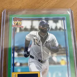 2026 Topps Series 1 Junior Caminero 1991 Topps Jersey Relic Green #'d /99 - Image 3