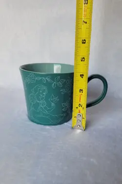 Disney Store Snow White Princess Coffee Mug Teal Green - Image 3
