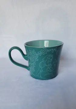 Disney Store Snow White Princess Coffee Mug Teal Green - Image 5
