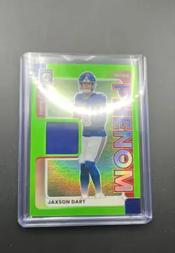 2025 Panini Donruss Optic - Rookie Phenoms Jaxson Dart Patch Neon Green /149 - Image 2