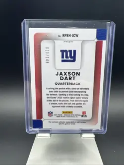 2025 Panini Donruss Optic - Rookie Phenoms Jaxson Dart Patch Neon Green /149 - Image 3