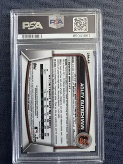 Adley Rutschman 2023 Bowman Chrome Green Refractor Auto /99 Rookie PSA 10 RC - Image 2