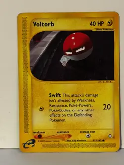 Voltorb (115) 115/147 Aquapolis NM Pokemon Fast Shipping - Image 1