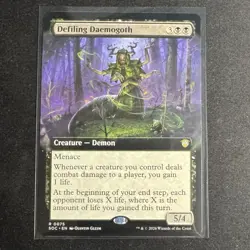 MTG Defiling Daemogoth (Extended Art) 75 Non-Foil Commander: Secrets of Strix NM - Image 1