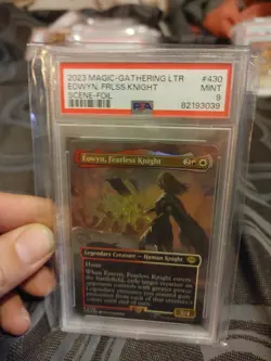 (PSA 9) MtG: Lord of the Rings – Eowyn, Fearless Knight #430 [Scene/Foil] - Image 1