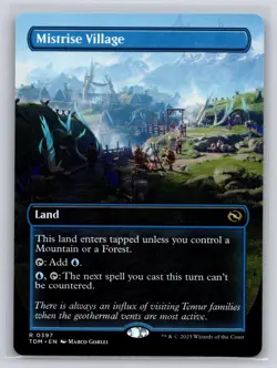 Mistrise Village (Borderless) 397 Tarkir: Dragonstorm Magic: The Gathering NM - Image 1