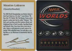 Biography - Nicolas Labarre - 2000 ~ Moderately Played World Championship O MTG - Image 1