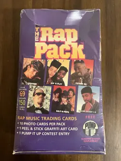 1991 The Rap Pack Series 1 Rap Music Trading Cards Pack Box NEW SEALED - Image 1