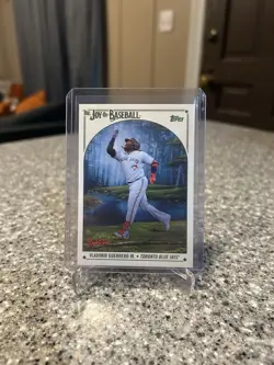 2023 Topps Bob Ross The Joy Of Baseball Vladimir Guerrero Jr Base Blue Jays - Image 1
