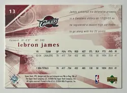 2004-05 Upper Deck SPx LeBron James #13 Foil Base Cavs 2nd Year In The NBA READ* - Image 4