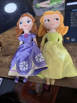 Disney Sofia & Princess Amber Plush Doll Sofia the First 13'' Lot of 2 Stuffed - Image 1