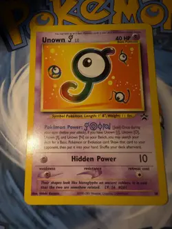 Unown J 38 Black Star Promo - Rare Vintage Pokemon Card - MP WOTC - Image 1