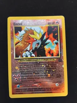 LP Pokemon TCG Entei #34 Wizards of The Coast Black Star Promo 2001 WOTC Vintage - Image 1