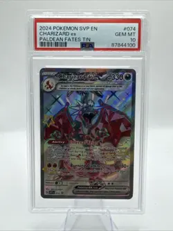 Pokemon - Charizard #074 - Black Star Promo - Paldean Fates Tin PSA 10 Gem Mint - Image 1