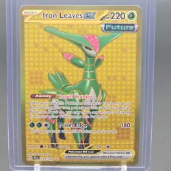 Pokemon Iron Leaves ex Hyper Rare SV05 Temporal Forces 213/162 Full Art Holo EX - Image 1