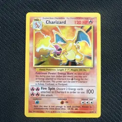 Pokemon TCG Charizard Base Set Holo Rare 4/102 1999 English Card - Image 1