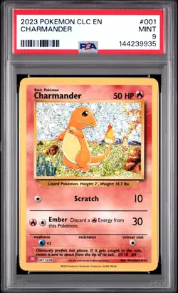 PSA MINT 9 - POKEMON CLC-TRADING CARD GAME CLASSIC CHARMANDER - Image 1