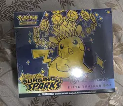 Pokemon TCG ETB Surging Sparks Pokemon Center Elite Trainer Box Factory Sealed - Image 1