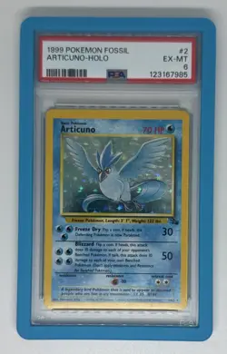 Pokemon TCG Articuno Fossil Holo Rare #2/62 PSA 6 Wizards 1999 English - Image 1
