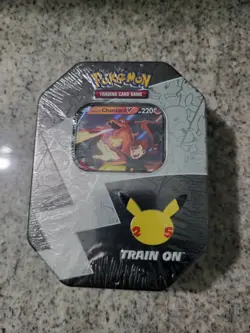 Pokemon TCG 25th Anniversary Celebrations Tin Lance's Charizard V New - Image 2