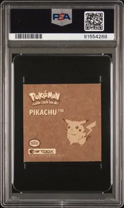 Pikachu Gold Sticker 1999 Pokemon Artbox Series 1 Rare #G08 | PSA 8 | - Image 2