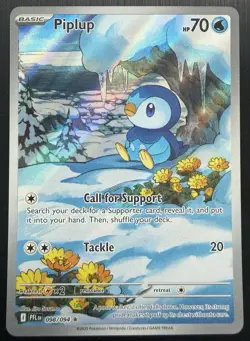 2025 POKEMON MEGA EVOLUTIONS PHANTASMAL FLAMES ILLUSTRATION PIPLUP 098/094 NM - Image 1
