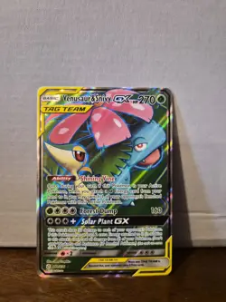 Pokemon Venusaur & Snivy GX Sm-Cosmic Eclipse 210/236 Ultra Rare Full Art Holo - Image 1