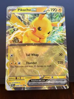Pikachu ex 028/131 Sv: Prismatic Evolutions Holo Pokemon - Image 1