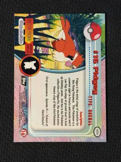 Pidgey 16 Pokemon Topps Series 1 Sunray Holo Foil - Image 2