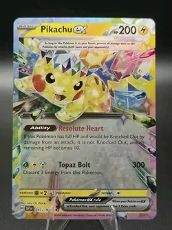 Pikachu ex 057/191 Sv08: Surging Sparks Holo - Pokemon TCG - NM - Image 1