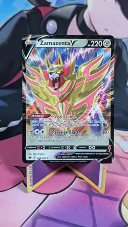 Pokemon - Zamazenta V - 098/159 - Crown Zenith - Holo - Ultra Rare NM - Image 1