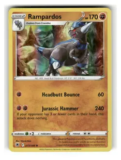 Rampardos 077/189 Holo Rare Astral Radiance Pokemon Lightly Played - Image 1