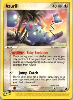 Pokemon TCG Azurill 31/100 Sandstorm LP - Image 1