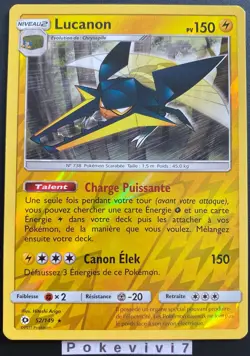 Carte Pokemon LUCANON 52/149 Holo Reverse Soleil et Lune 1 SL1 FR - Image 1