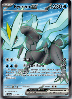 Kyurem ex 157/086 BLK EN Black Bolt Double Rare Pokemon Near Mint - Image 1