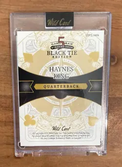 Haynes King 2026 Wild Card 5 Card Draw Black Tie Ace Rookie 2/2 - Image 2
