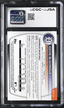 KEVIN MCGONIGLE BOWMAN CHROME 1ST AUOT BCP-79 Rookie CGC GRADE 9 AUTO 10 - Image 2