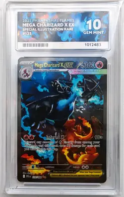Mega Charizard X ex - 125/094 - ACE 10 - Perfect Sub Grades - Image 1