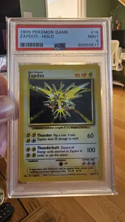 Pokemon Zapdos Holo PSA 9 MINT Base Set 16/102 - Image 1